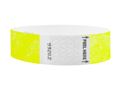 19mm Litter Free Tyvek Wristbands - Neon Yellow