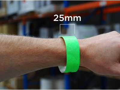 Plain Tyvek® Wristbands 25mm