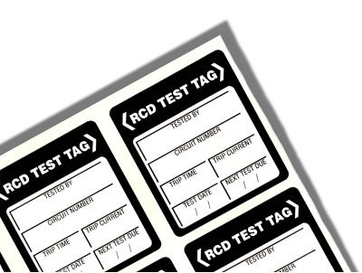 RCD Test Tags