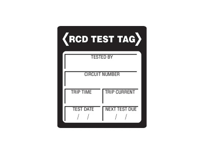 Large RCD Test Tags