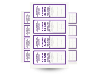 New To Service Test Tags