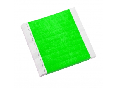 25mm Tyvek Wristbands - Neon Green