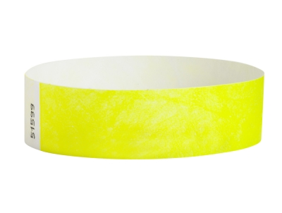19mm Tyvek Wristbands - Neon Yellow