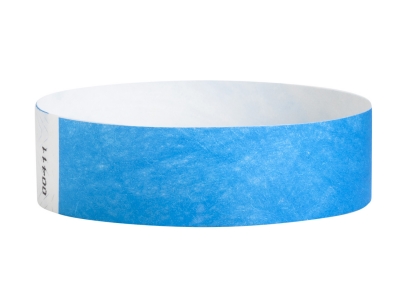 19mm Tyvek Wristbands - Neon Blue