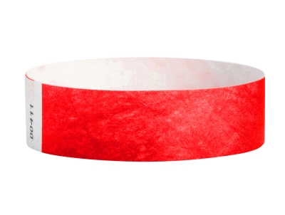 19mm Tyvek Wristbands - Neon Red