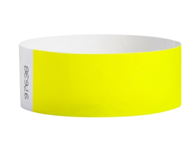 25mm Tyvek Wristbands - Neon Yellow