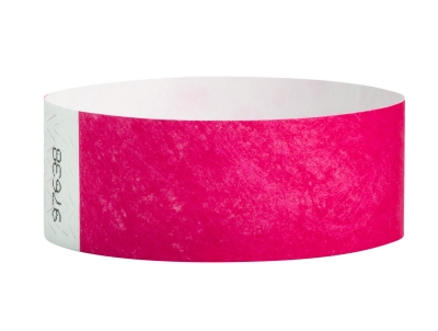 25mm Tyvek Wristbands - Neon Pink