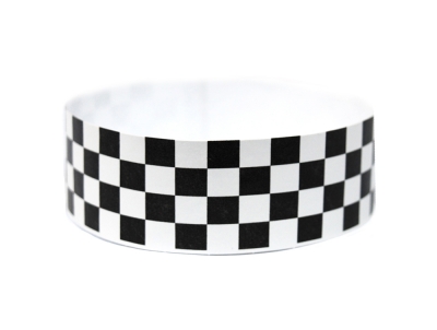 Tyvek Wristbands - Black Checker