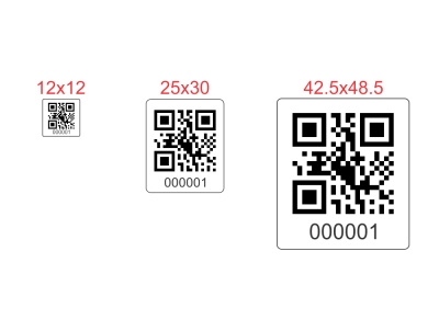 Stock QR Code Asset Labels