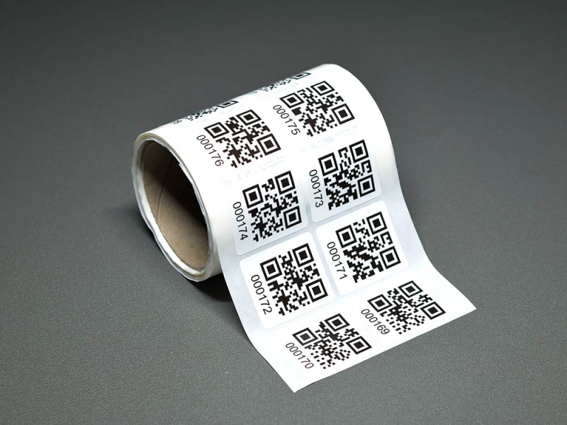 Pre Printed QR Code Asset Labels EXELPrint