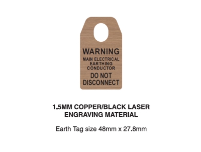 Earth Rod Warning Tag