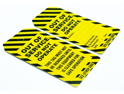 Pre Printed 'Out Of Service' Lockout Tags