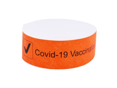 COVID-19 Vaccination Check Wristband - Orange