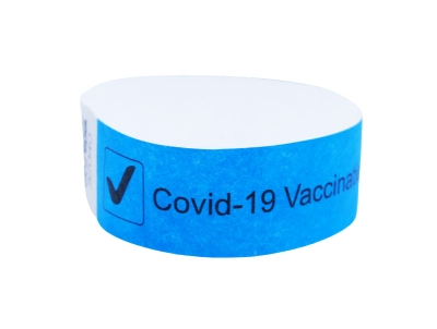 COVID-19 Vaccination Check Wristband - Blue