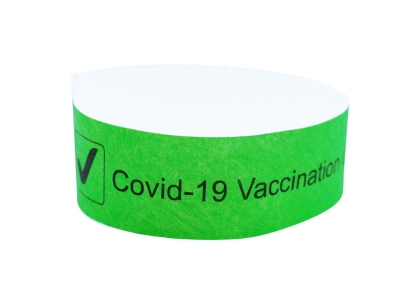 COVID-19 Vaccination Check Wristband - Green