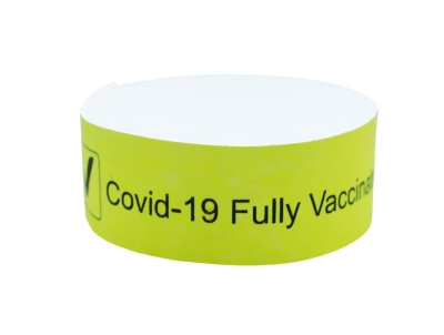 COVID-19 Fully Vaccinated Wristband - Yellow
