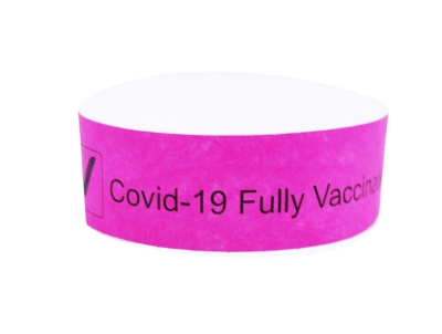 COVID-19 Fully Vaccinated Wristband - Pink