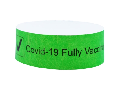 COVID-19 Fully Vaccinated Wristband - Green
