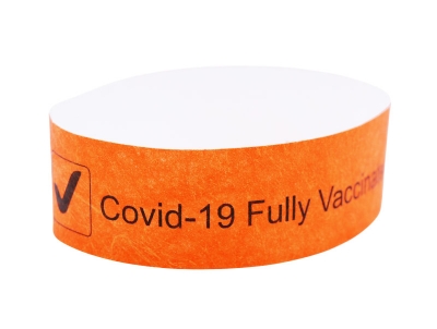 COVID-19 Fully Vaccinated Wristband - Orange