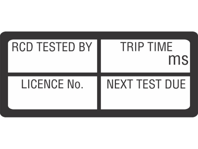 Small RCD Test Tags