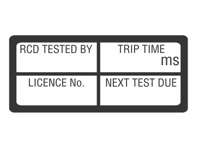 Small RCD Test Tags