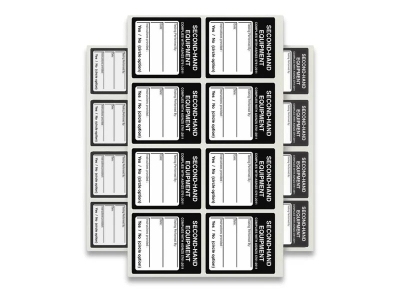 Second Hand Equipment Test Tags