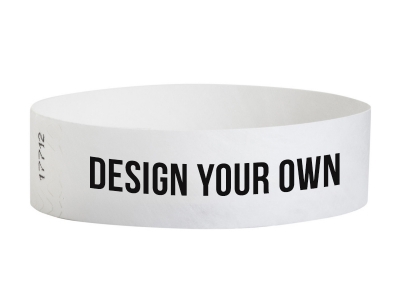 19mm Tyvek Wristbands - White