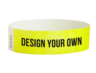 19mm Tyvek Wristbands - Neon Yellow