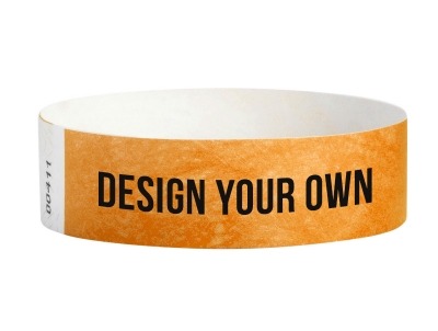 19mm Tyvek Wristbands - Neon Orange