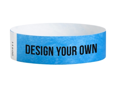 19mm Tyvek Wristbands - Neon Blue