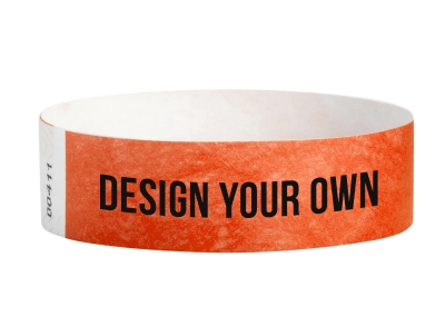 19mm Tyvek Wristbands - Coral Red