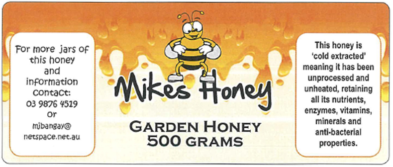 Mikes Honey Label Printed 