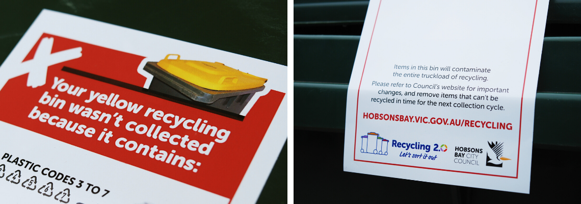 EXELPrint Recycling Bin Labels Hobsons Bay City Council